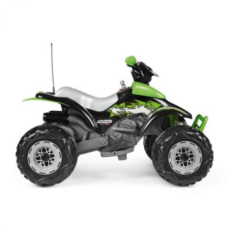 ATV Peg Perego Corral T-Rex, 330W, 12V, 3 ani +, Verde  Negru