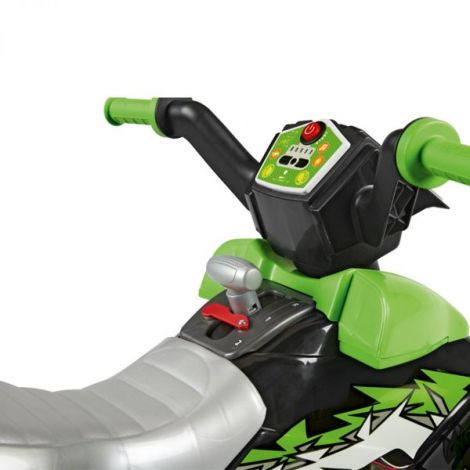 ATV Peg Perego Corral T-Rex, 330W, 12V, 3 ani +, Verde  Negru
