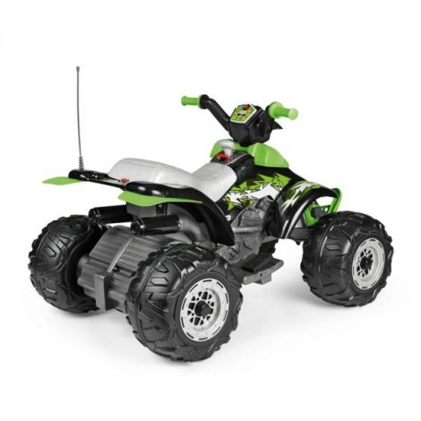ATV Peg Perego Corral T-Rex, 330W, 12V, 3 ani +, Verde  Negru