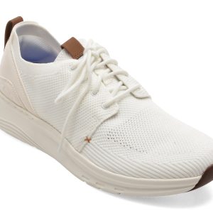 Pantofi sport CLARKS albi, MOTION TREK MX, din material textil