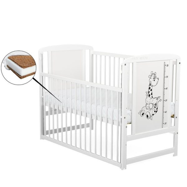 babyneeds-patut-din-lemn-timmi-girafa-120x60-cm-cu-laterala-culisanta-alb-saltea-12-cm-745949-4.jpeg Patut din lemn bebe, 120x60 cm, Cu laterala culisanta, Din lemn de pin si mdf, Stabil si rezistent, Inaltime saltea reglabila pe 3 nivele, Laterala cu 3 bete detasabile, EN716-1, EN716-2, Alb, Babyneeds, Timmi Girafa + Saltea 12 cm