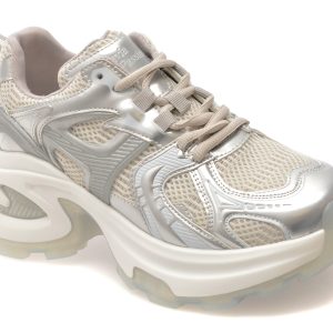 Pantofi sport FLAVIA PASSINI argintii, 66988, din material textil