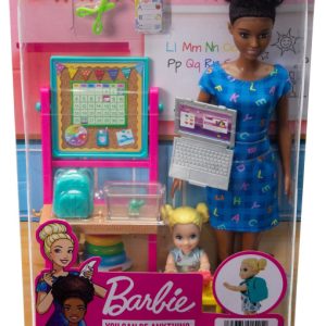 Barbie Cariere - Set Mobilier cu Papusa Bruneta Profesoara