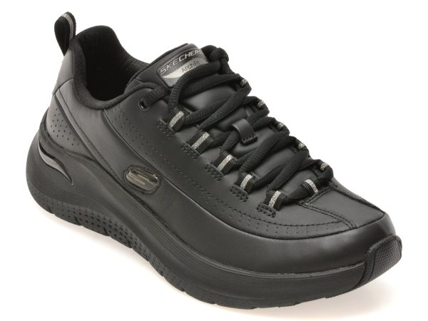 Pantofi sport SKECHERS negri, ARCH FIT 2.0, din piele ecologica