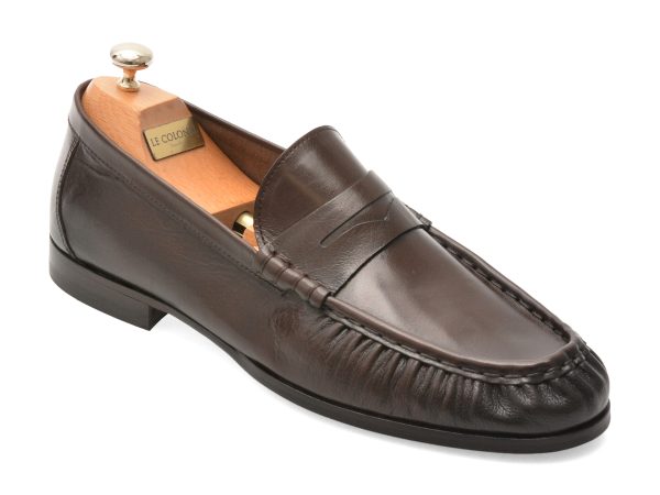 bdd89dee6298fb48426a4e55279d4468789f168e9bb367dc18b03bd106480510.jpeg Mocasini eleganti LE COLONEL maro, 68434, din piele naturala