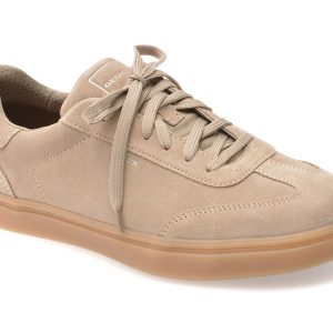 Pantofi sport GEOX bej, U65LDC, din piele intoarsa