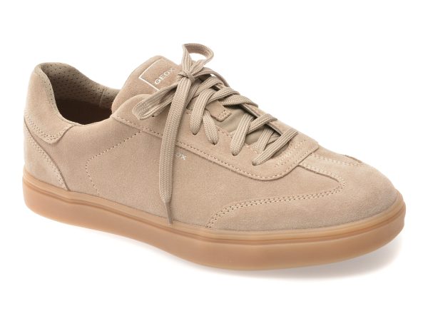 bec535c0192e6fd5a8508254c1138c952583f9f1e028263b0971dc0c5f19b709.jpeg Pantofi sport GEOX bej, U65LDC, din piele intoarsa