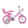 Bicicleta copii 3-5 ani, 12 inch, Rln Inimioare, Dino Bikes DB124 RLN05LH
