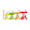 Bicicleta copii 3-5 ani, 12 inch, Rln Inimioare, Dino Bikes DB124 RLN05LH