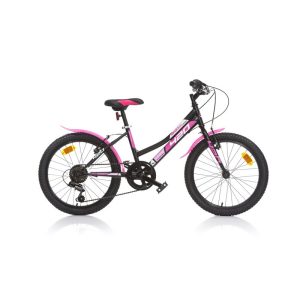 Bicicleta cu pedale, Dino Bikes, Mountain Bike, Cu 6 viteze, 20 inch, Pana la 130 cm, Negru