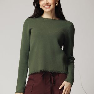 bluza-casual-din-tricot-kaki-cu-franjuri-1348130-1092539-4.jpeg Bluza casual din tricot kaki cu franjuri