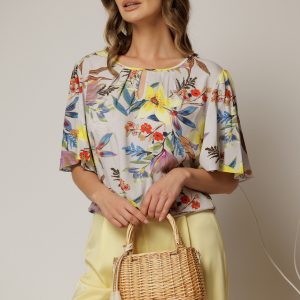 bluza-casual-din-viscoza-gri-cu-imprimeuri-galbene-si-croi-lejer-1466878-1153372-4.jpeg Bluza casual din viscoza gri cu imprimeuri galbene si croi lejer