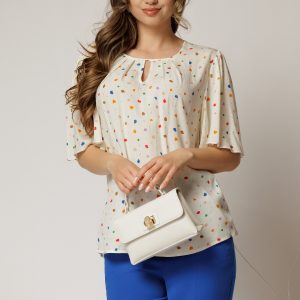 bluza-casual-din-viscoza-ivoar-cu-picatele-colorate-si-croi-lejer-1471033-1154833-4.jpeg Bluza casual din viscoza ivoar cu picatele colorate si croi lejer