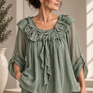bluza-din-matase-si-vascoza-cu-volan-si-dantela-aplicata-verde-salvie-usor-prespalat-469935.png Bluza din matase si vascoza cu volan si dantela aplicata, verde salvie usor prespalat