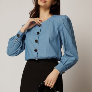 bluza-dy-fashion-albastra-din-bumbac-cu-maneci-lungi-si-nasturi-eleganti-1445167-1143448-4.jpeg Bluza DY Fashion albastra din bumbac cu maneci lungi si nasturi eleganti