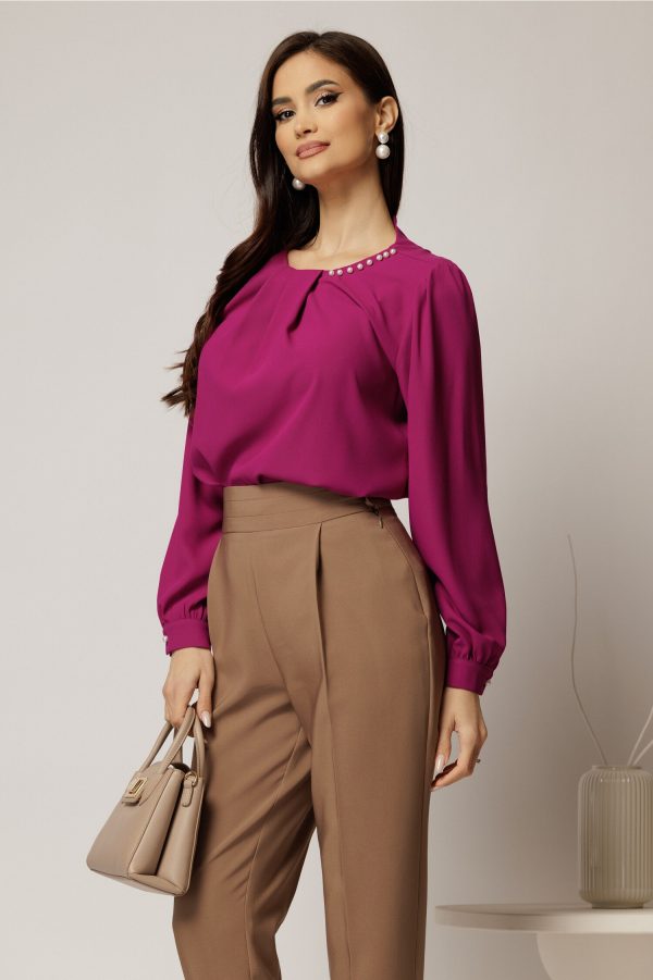 bluza-magenta-din-voal-plin-cu-perle-la-decolteu-si-pliuri-1443778-1143538-4.jpeg Bluza magenta din voal plin cu perle la decolteu si pliuri
