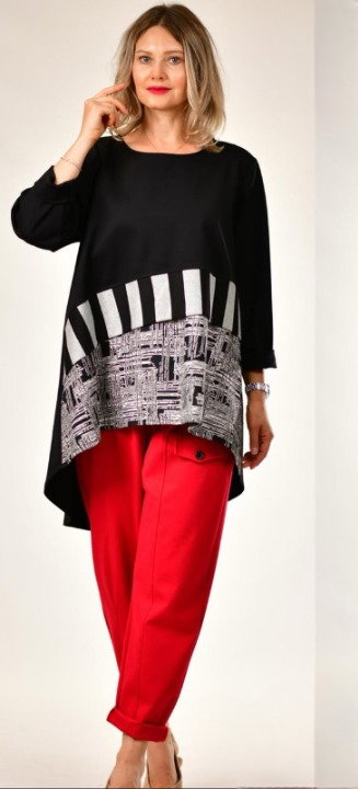 bluza-tunica-neagra-cu-buline-albe-din-jerseu-de-bumbac-cu-colt-si-suprapunere-copie-197573.jpg Bluza lunga asimetrica cu imprimeu grafic alb-negru