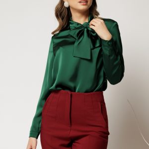 bluza-verde-din-satin-eleganta-cu-funda-la-decolteu-1433236-1138651-4.jpeg Bluza verde din satin eleganta cu funda la decolteu