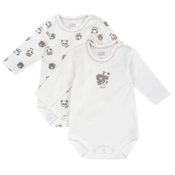 Body bebelusi Chicco, set doua bucati, Alb, 00656-69MFCI