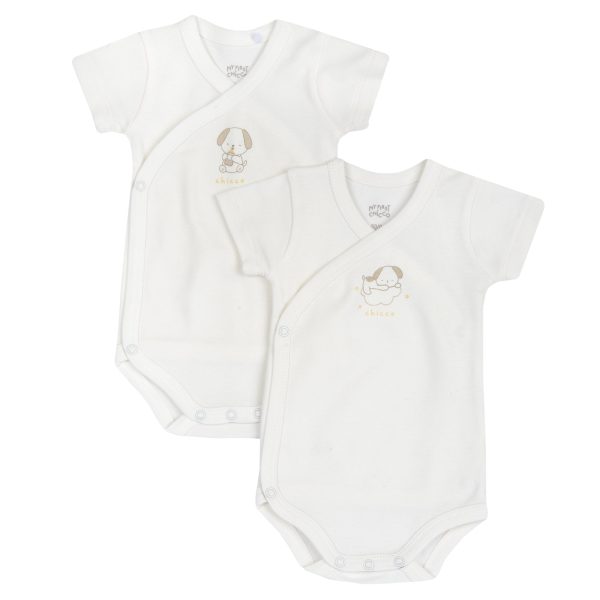Body bebelusi Chicco, set doua bucati, alb, 00904-69MFCI