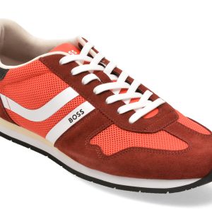 c3149d10ad464508b3b56aa50e263363009c61ef16f1a47ba9d614b1a4b39aa4.jpeg Pantofi sport BOSS rosii, 8468, din material textil