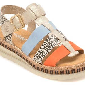 Sandale RIEKER multicolor, V7904, din piele ecologica