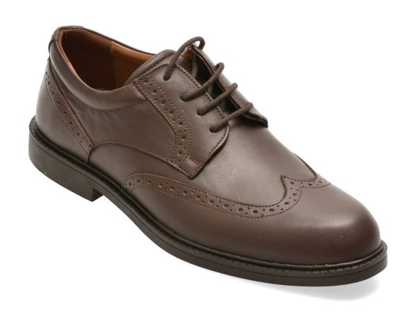 ca457fb961aad76cf13f84e411172887feab3790261cf6a67cb252e95ffc81f7.jpeg Pantofi eleganti BITE THE BULLET maro, RM108, din piele naturala