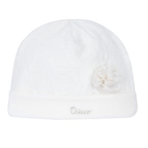 Caciulita bebe Chicco din velur, Alb, 00323-69MFCI