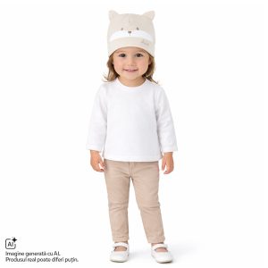 Caciulita bebelusi Chicco din jerse, Bej, 01604-70MFCI