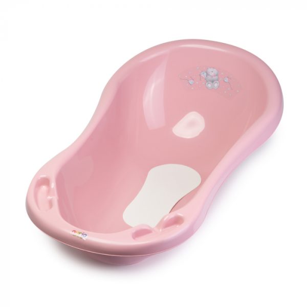 cada-cu-dop-covoras-anti-alunecare-ursulet-roz-praf-84cm-387663.jpg Cada cu Dop, Covoras Anti-alunecare Ursulet, Roz Praf - 84cm - Nurio