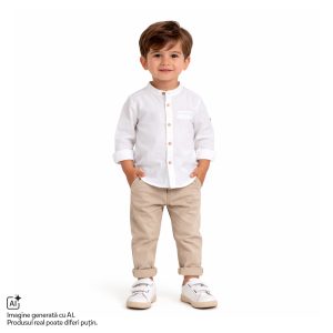 Camasa copii Chicco tunica, Alb cu model, 01365-70MC