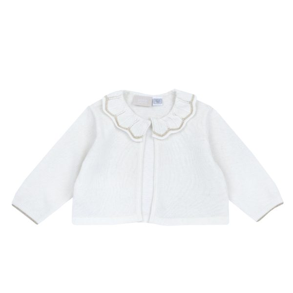 Cardigan bebe Chicco tricotat, Alb, 00098-69MFCO