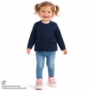 Cardigan bebe Chicco tricotat, Albastru inchis, 00157-69MFCO