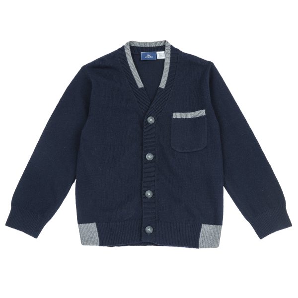 Cardigan copii Chicco tricotat, albastru inchis, 00023-69MC