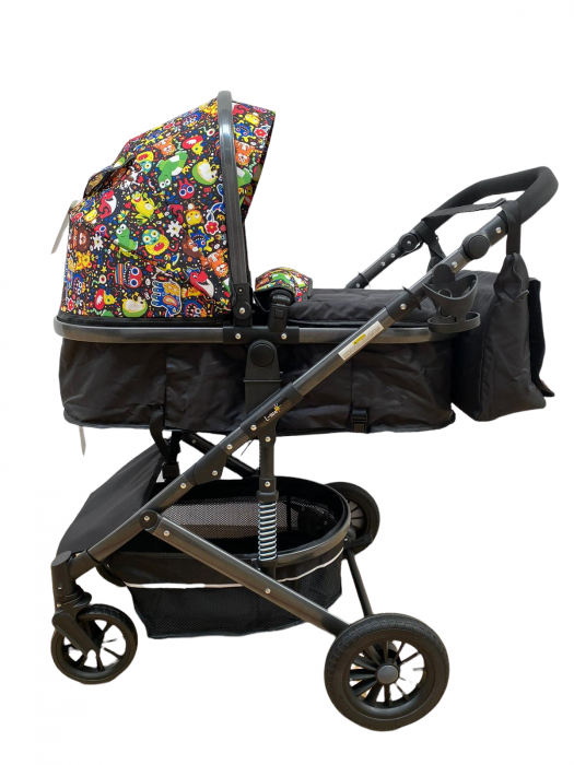 Carucior 2 in 1, reversibil, cu suspensii, T7 Multicolor