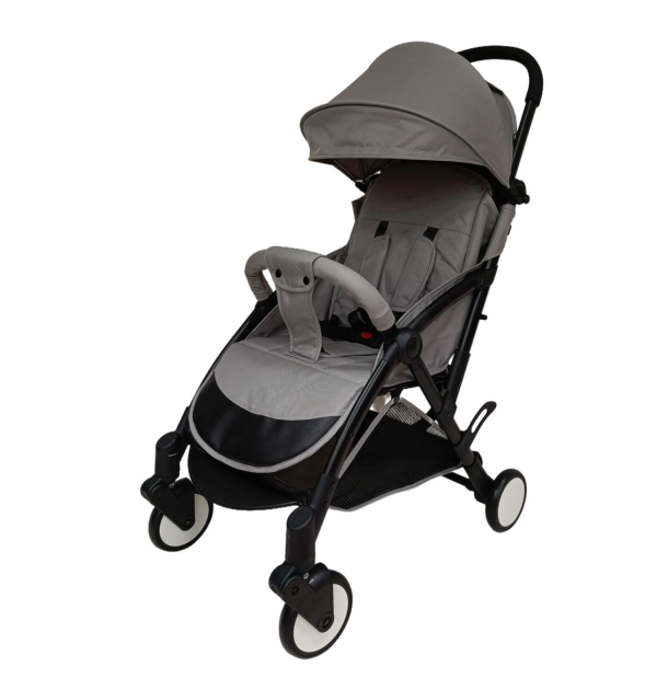 Carucior sport B508 gri, pliabil compact, 0-36 luni, 6.1 kg, reclinabil, cos depozitare