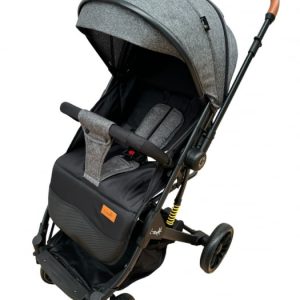 Carucior sport, cu maner reversibil, suspensii pe cadrul, pliabil, C1 Gri