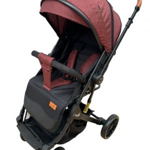 Carucior sport, cu maner reversibil, suspensii pe cadru, pliabil si troler, C1 Rosu