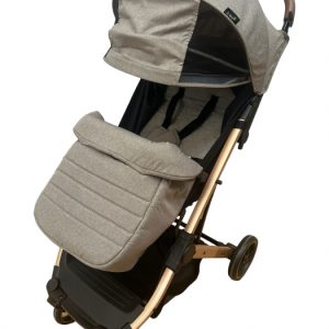Carucior sport pliabil, tip troller, cu suspensii si husa picioare, C9 crem