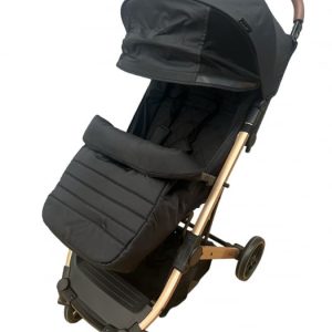 Carucior sport pliabil, tip troller, cu suspensii si husa picioare, C9 negru