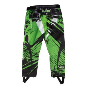 Pantaloni KIMO Kids BRO Motocross cu aparatori, ideal pentru copii pasionati de motocross, verde
