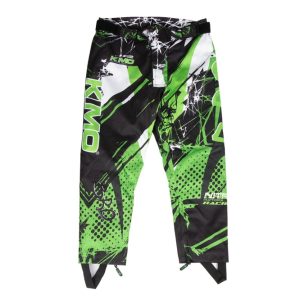 Pantaloni KIMO Kids BRO Motocross cu aparatori, ideal pentru copii pasionati de motocross, verde