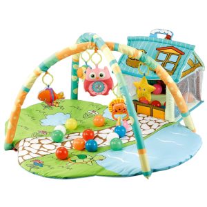 centru-de-activitati-casuta-si-tarc-cu-bile-3-in-1-happy-farm-cu-saltea-si-30-bile-colorate-incluse-028461.jpg Centru de Activitati, Casuta si Tarc cu Bile 3 in 1 , Happy Farm, cu Saltea si 30 Bile Colorate Incluse