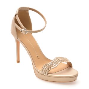Sandale elegante EPICA aurii, 912506, din piele ecologica