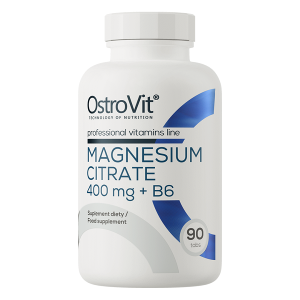 citrat-de-magneziu-ostrovit-90-capsule.png Citrat de magneziu 400mg si vitamina B6, 90 tablete, OstroVit