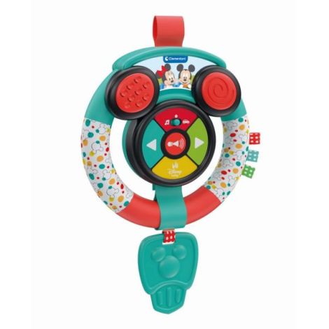 Clementoni - Volan interactiv Mickey si Minnie cu lumini si sunete ce ajuta la dezvoltarea cognitiva