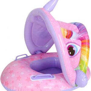 Colac inot cu protectie solara - Unicornul roz