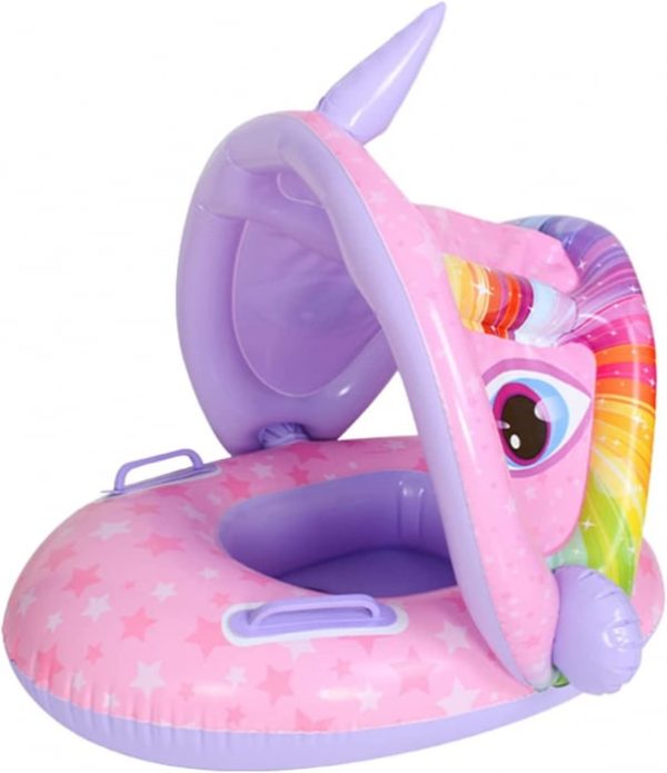 colac-inot-cu-protectie-solara-unicornul-roz-271937.jpg Colac inot cu protectie solara - Unicornul roz