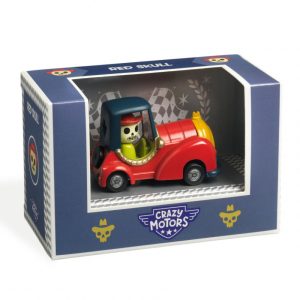 Masina de epoca metalica Red Skull Colectia Crazy Motors ,rosu,6x4.3x4.2 cm