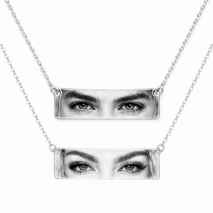 Set 2 Coliere Personalizate Eyes Silver cu Argint